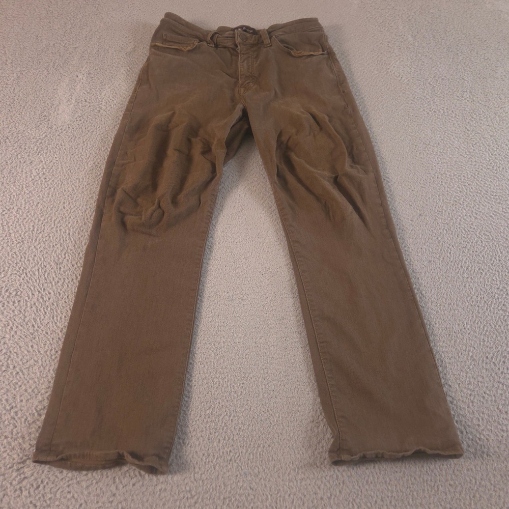 34 Heritage Jeans Mens 34x30 Brown Straight Leg Stretch Cotton Comfort Denim